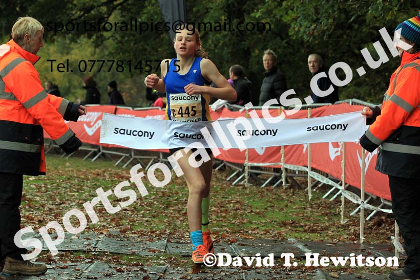 Girls Under-13s, 2022 National Cross Country Relays, Berry Hill Park, Mansfield.  Photo: David T. Hewitson/Sports for All Pics